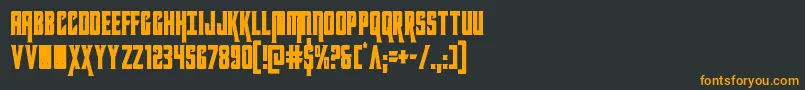 フォントkondorcond – 黒い背景にオレンジの文字