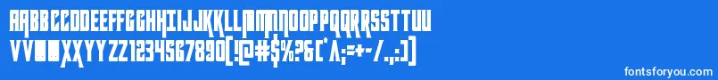 kondorcond Font – White Fonts on Blue Background