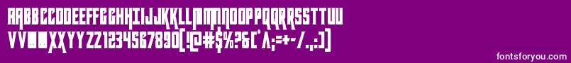 フォントkondorcond – 紫の背景に白い文字