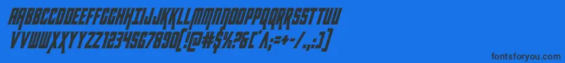 kondorcondital Font – Black Fonts on Blue Background