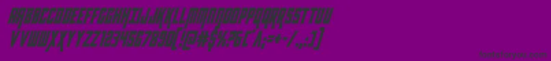 Шрифт kondorcondital – чёрные шрифты на фиолетовом фоне