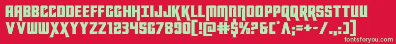 kondorexpand Font – Green Fonts on Red Background