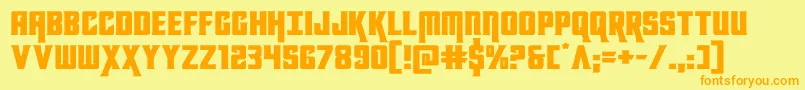 kondorexpand Font – Orange Fonts on Yellow Background