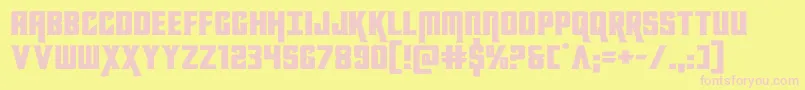 kondorexpand Font – Pink Fonts on Yellow Background