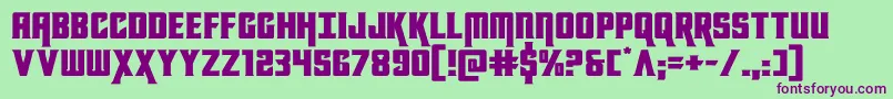 kondorexpand Font – Purple Fonts on Green Background