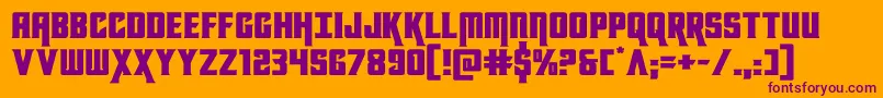 kondorexpand Font – Purple Fonts on Orange Background