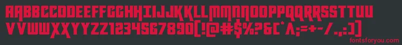 kondorexpand Font – Red Fonts on Black Background