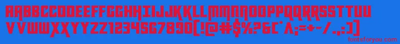 kondorexpand Font – Red Fonts on Blue Background