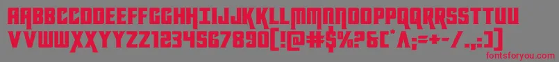 kondorexpand Font – Red Fonts on Gray Background