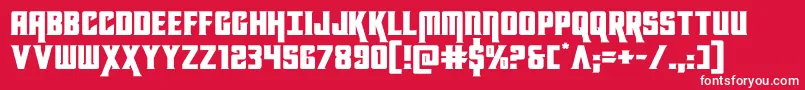 kondorexpand Font – White Fonts on Red Background