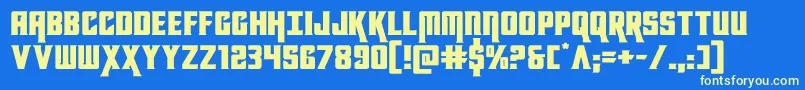 kondorexpand Font – Yellow Fonts on Blue Background