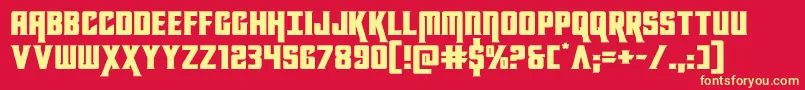 kondorexpand Font – Yellow Fonts on Red Background