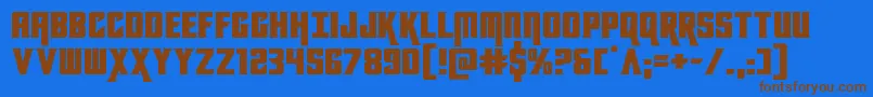 kondorexpand Font – Brown Fonts on Blue Background