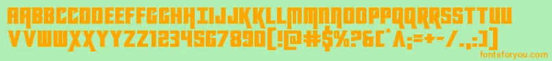 kondorexpand Font – Orange Fonts on Green Background