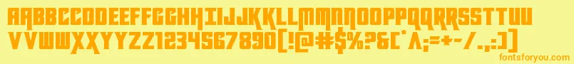 kondorexpand Font – Orange Fonts on Yellow Background
