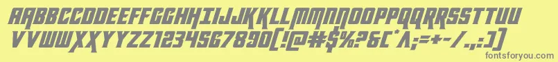 kondorexpandital Font – Gray Fonts on Yellow Background