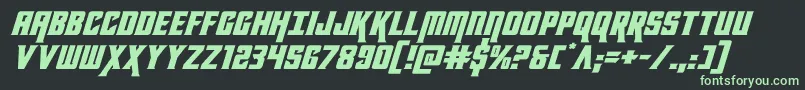 kondorexpandital Font – Green Fonts on Black Background