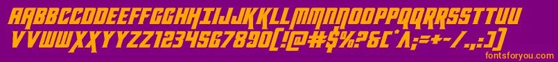 kondorexpandital Font – Orange Fonts on Purple Background