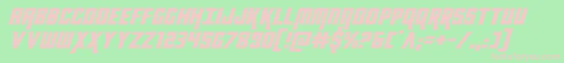 kondorexpandital Font – Pink Fonts on Green Background