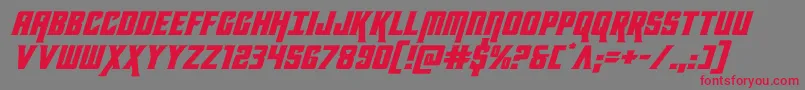 kondorexpandital Font – Red Fonts on Gray Background