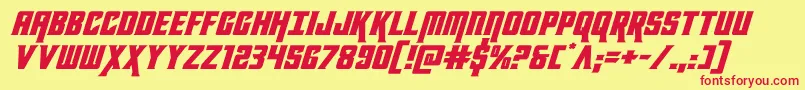 kondorexpandital Font – Red Fonts on Yellow Background