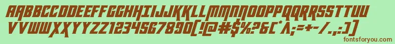 kondorexpandital Font – Brown Fonts on Green Background