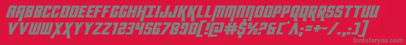 kondorexpandital Font – Gray Fonts on Red Background