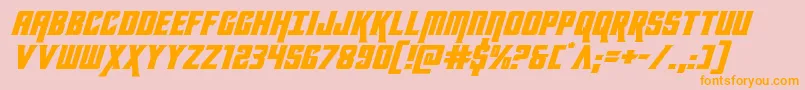 kondorexpandital-Schriftart – Orangefarbene Schriften auf rosa Hintergrund