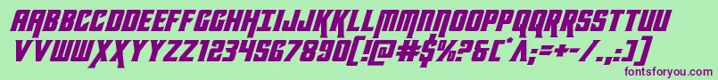 kondorexpandital Font – Purple Fonts on Green Background
