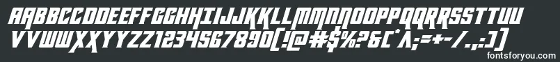 Шрифт kondorexpandital – белые шрифты на чёрном фоне