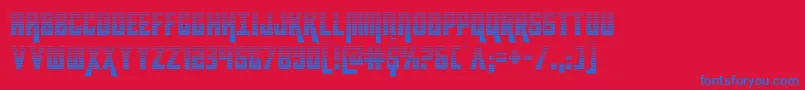 kondorgrad Font – Blue Fonts on Red Background