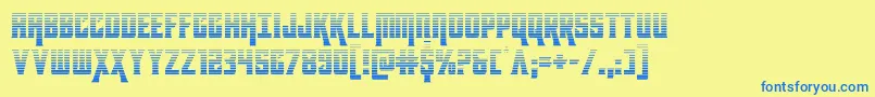 kondorgrad Font – Blue Fonts on Yellow Background