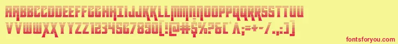 kondorgrad Font – Red Fonts on Yellow Background