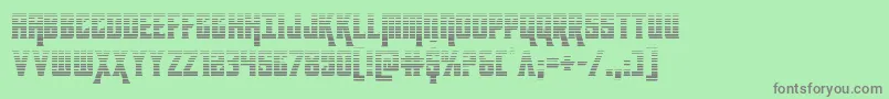 フォントkondorgrad – 緑の背景に灰色の文字