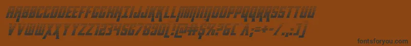 フォントkondorgradital – 黒い文字が茶色の背景にあります