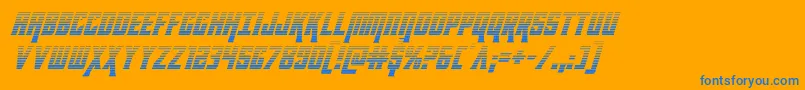 kondorgradital Font – Blue Fonts on Orange Background