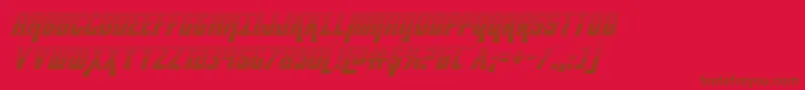 kondorgradital-Schriftart – Braune Schriften auf rotem Hintergrund