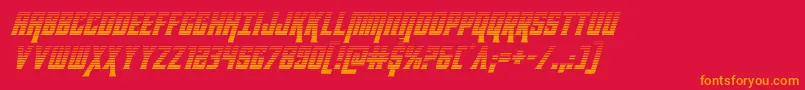 kondorgradital-Schriftart – Orangefarbene Schriften auf rotem Hintergrund