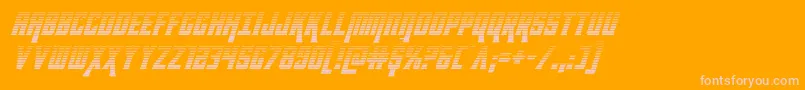 kondorgradital-Schriftart – Rosa Schriften auf orangefarbenem Hintergrund