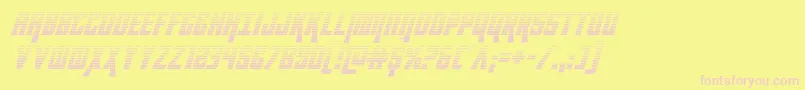 kondorgradital-Schriftart – Rosa Schriften auf gelbem Hintergrund