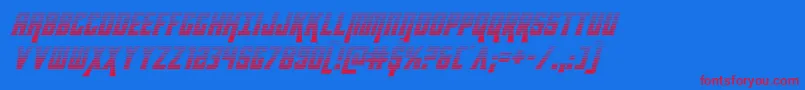 kondorgradital Font – Red Fonts on Blue Background