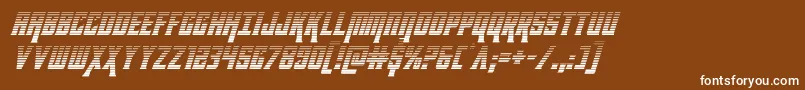 フォントkondorgradital – 茶色の背景に白い文字