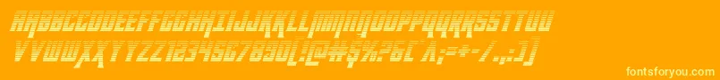 フォントkondorgradital – オレンジの背景に黄色の文字