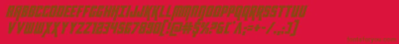 kondorital-fontti – ruskeat fontit punaisella taustalla