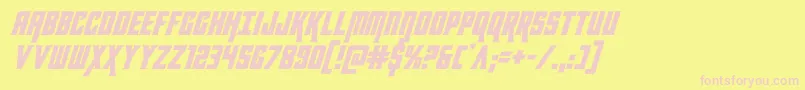 kondorital-fontti – vaaleanpunaiset fontit keltaisella taustalla