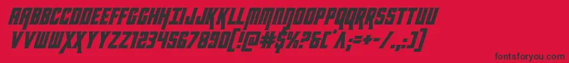 kondorital Font – Black Fonts on Red Background