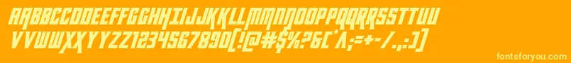 kondorital Font – Yellow Fonts on Orange Background