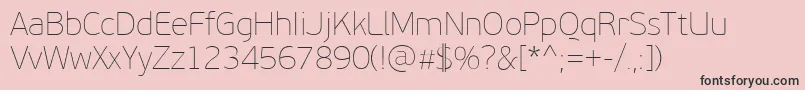 PfbeausansproXthin Font – Black Fonts on Pink Background