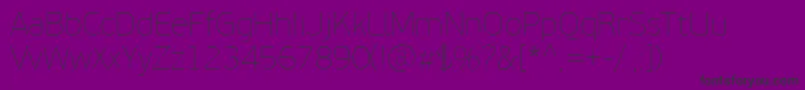 PfbeausansproXthin-fontti – mustat fontit violetilla taustalla