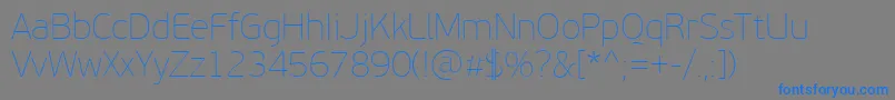 PfbeausansproXthin Font – Blue Fonts on Gray Background